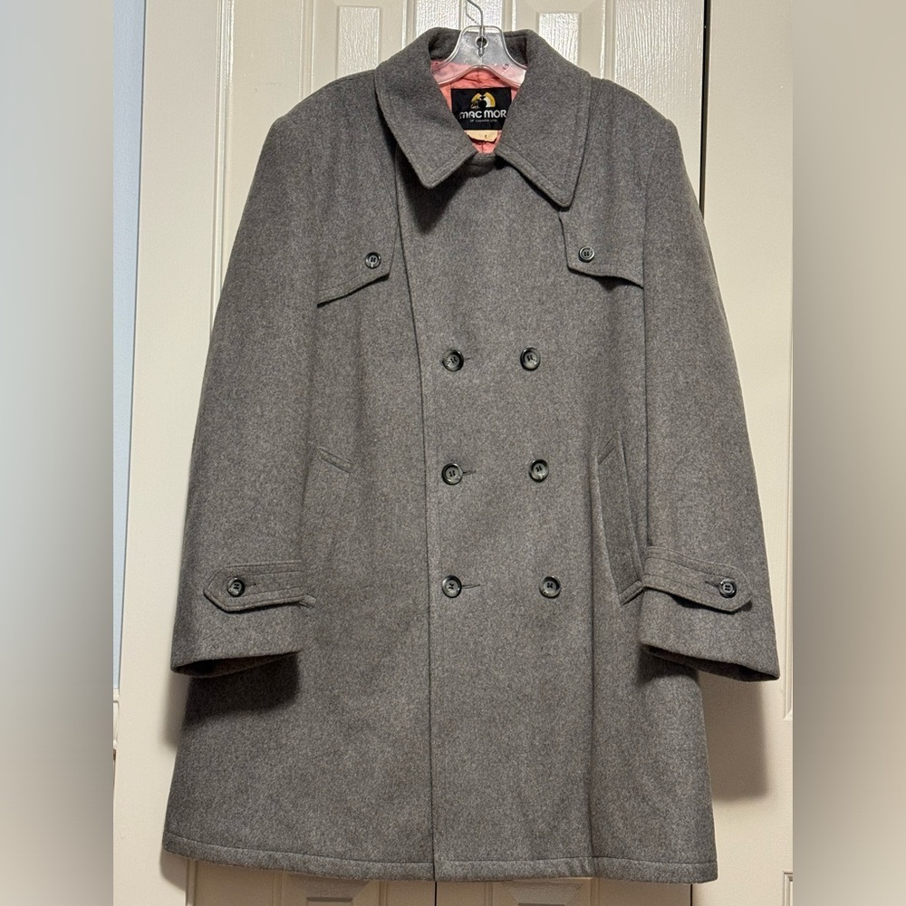 Mac Mor vintage wool blend double breasted pea coat